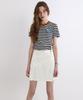 Green Butter Silky Heart Button Skirt (Ivory)