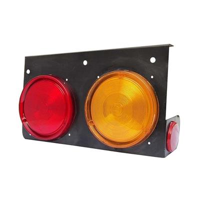 מכלול פנס אחורי משולב 3 פנים גוף מתכת נורות 12V מתאים למשאית פנס אחורי אוניברסלי אוטובוסים רכב שטח - צד שמאל
