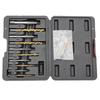 10 Pieces Coarse Tooth Threading Drill Bit Set High Speed Steel with Titanium Coating for Use On Metals Plastics and More