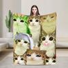Klassieke Meowl Kat Virale Kitten Meme Warme Deken Grappige Reis Kantoor Plaid Deken Slaapkamer Flanellen Sprei Bank Slaapbankhoes