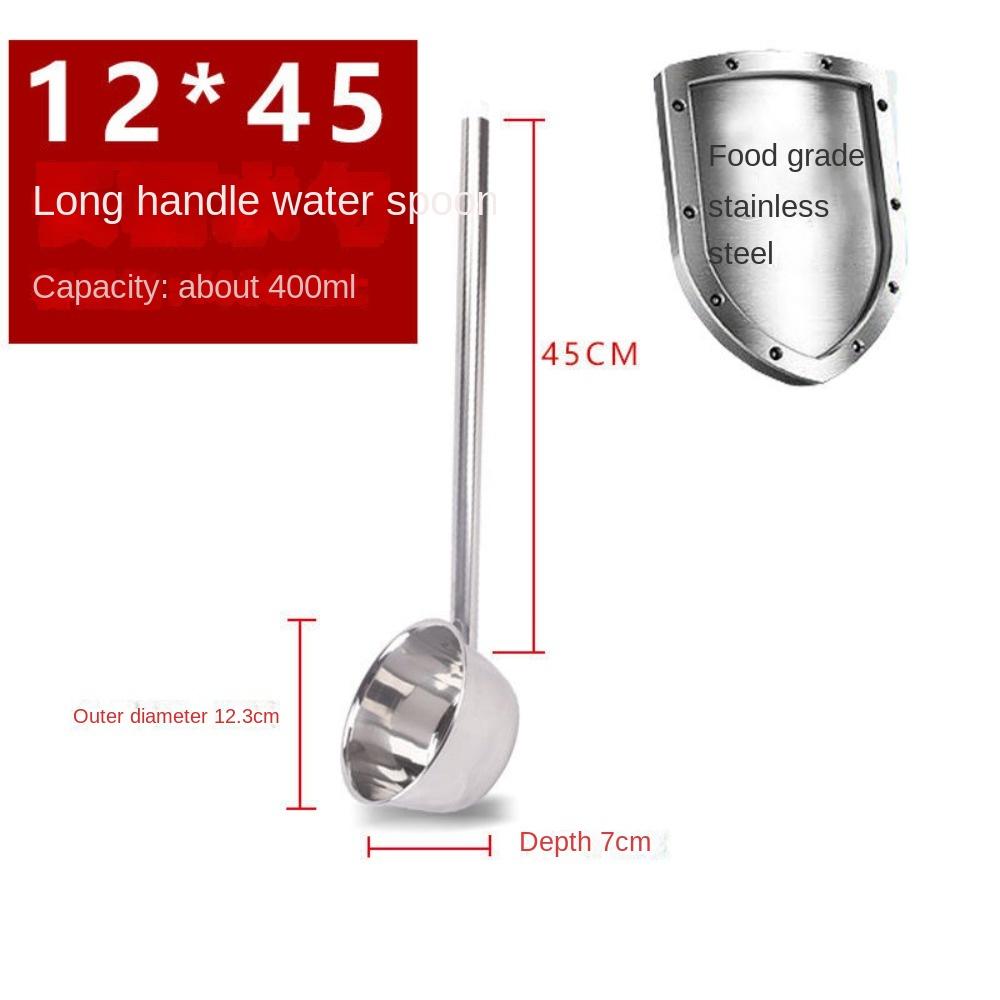 304 Food Grade Stainless Steel Ladle Multifunctional Congee Spoon Long Handle Spoon  Canteen