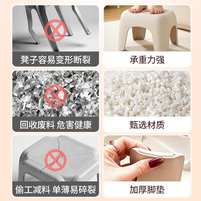 Small stool household plastic low stool non-slip strong durable living room coffee table stool children's bath stool bathroom stool