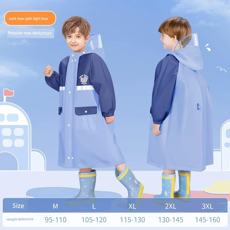 Kids Raincoat for Boys and Primary School Students for School Girl Girls Rain-Proof Clothes Children Older Boy Long Poncho