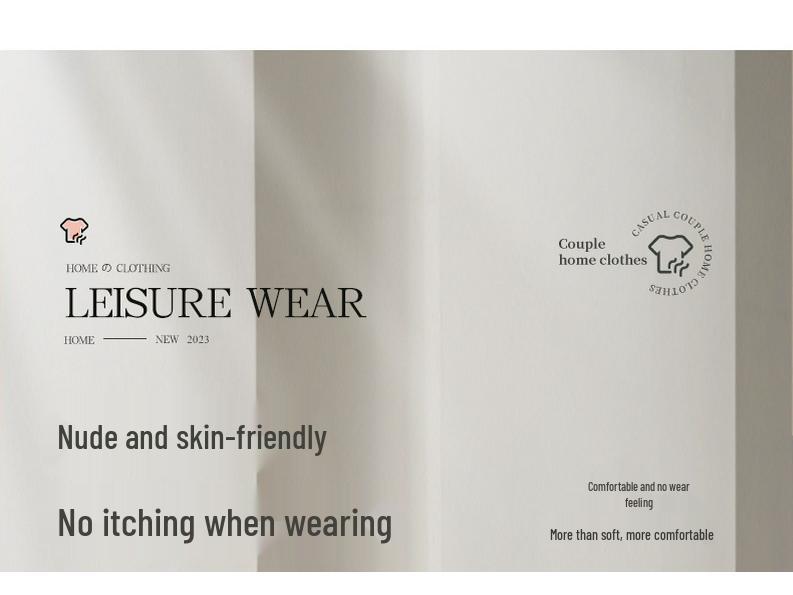 2025 Couple's Ice Silk Home Wear Set: Men's Cool Pajamas & Women's Summer Short Sleeve Long Pants