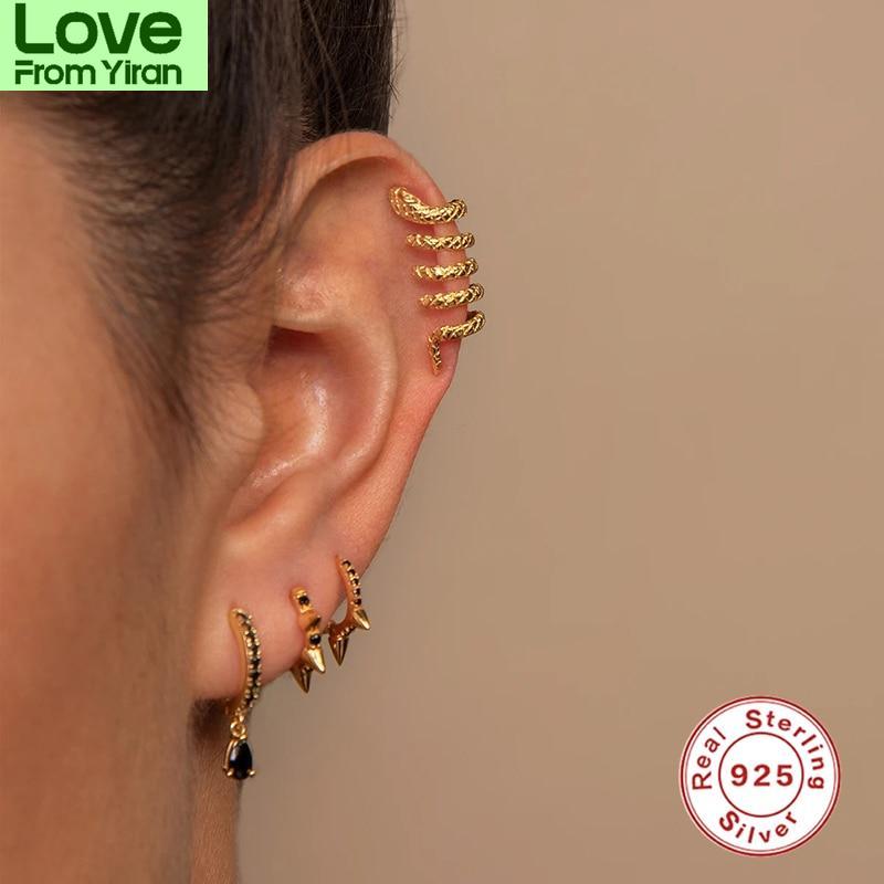 Creative Snake Texture Clip On Earrings Girls Celebration Party Event Birthday Women Souvenir Present Earrings No Piercing Color Jewelry