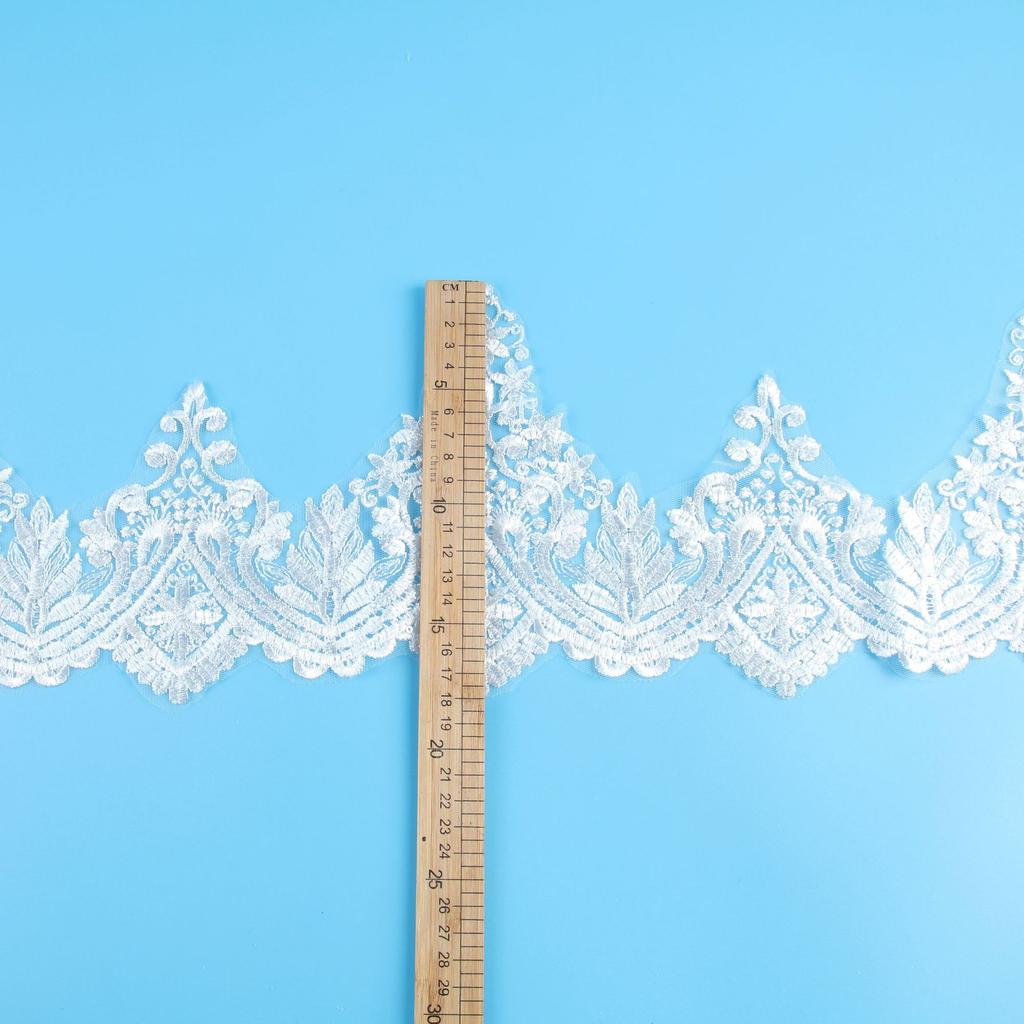 Width 18Cm Flat Embroidery Sequin Embroidery, Three-Centimeter Transparent Sheet, Wedding Dress Decoration Skirt Clothing Accessories