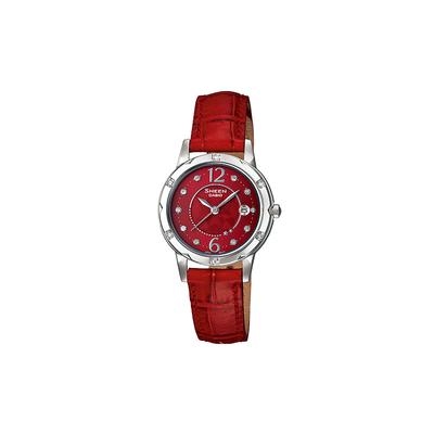 Casio CASIOSHEEN Series Three-hand Series Gentle and Exquisite Design Quartz Business Quartz Movement Leather Strap Japanese and Korean SHE-4021L-4AQ