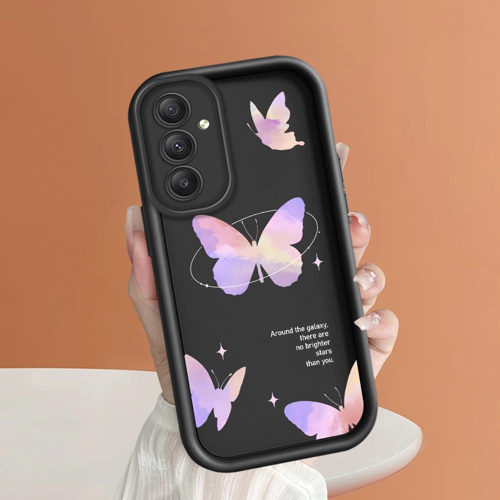 Soft Silicone Square Ladder Printing Pattern Phone Casing Full Cover Camera Shockproof Protection Rubber Case for Samsung