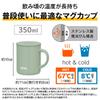 Thermos Vacuum Insulated Pale PAGR Mug, 350ml, Green, JDG-352C