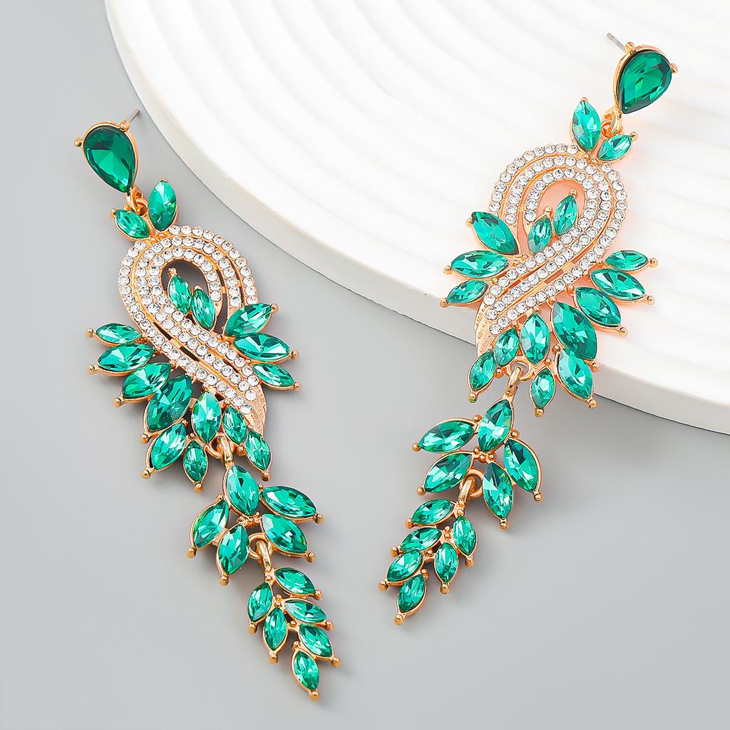 Fashion Design Style Geometric Leaf-shaped Earrings for Women