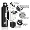 FJbottle 1 Liter Vacuum Insulated Stainless Steel Water Bottle, Second Generation, for Direct Drinking, Sports Drinks, Includes Water Bottle Cover and