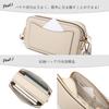 Queenoris Women's Leather Handbag, Crossbody Bag, Shoulder Bag, and Wallet (Off-White)
