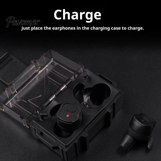 Hunting Gear for Men Women Shoot Ear Protection Earplugs, Bluetooth-compatible Electronic Hearing Earbuds, NRR Ergonomic In-ear 26dB Sound