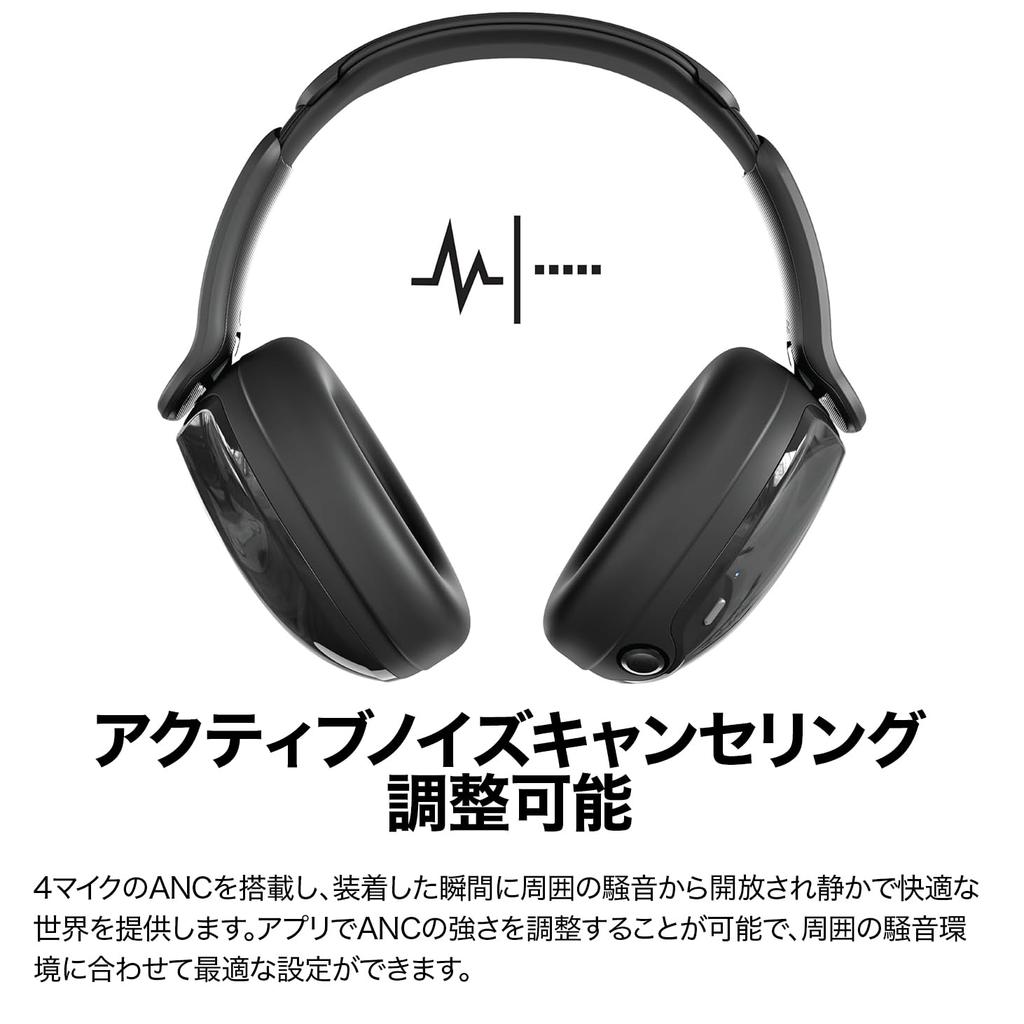 Skullcandy Official Store Hesh 540 ANC Noise-Canceling Wireless Headphones with THX Spatial Audio, External Sound Capture, 65-Hour Battery Life, Fast