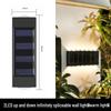 New Up and Down Solar Luminous Wall Lamp for Outdoor Courtyard and Garden Decor
