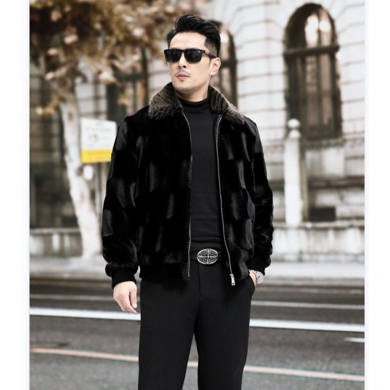 

Шуба мужская норковая шуба из цельной норки, имитация норки, мужская зимняя шуба из золотистой норки 5XL