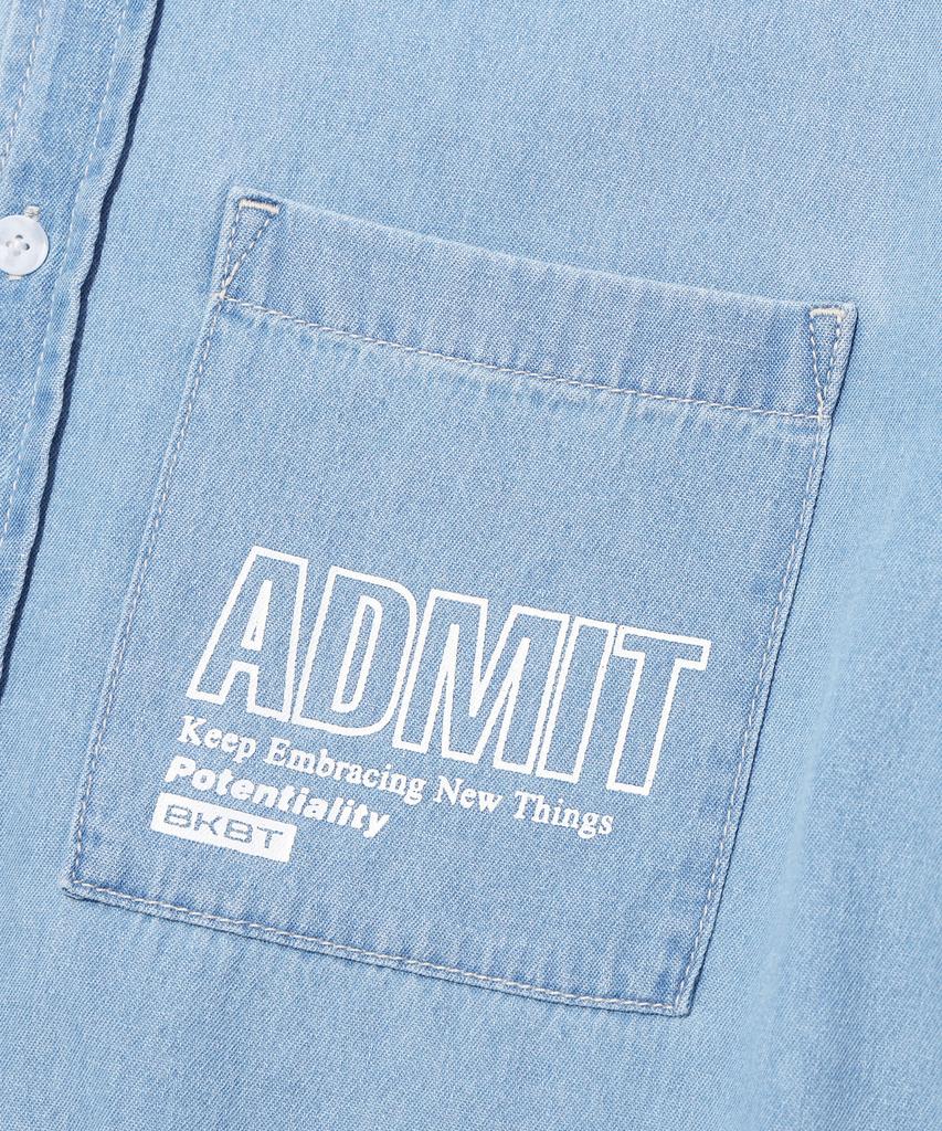 BUNKERBUSTER Admit Short Sleeve Denim Shirt Light Indigo (Mo2Yu313-062)
