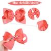 Cinta de Grosgrain Grande de 6 Pulgadas Lazos para el Cabello Lisos con Pinzas para Mujeres Niñas Niños Pinzas para el Cabello Tocado Boutique Broches para el Cabello Accesorios