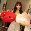 New Cute Fruit Peach Apple Pillow Plush Doll Creative Children's Toys
