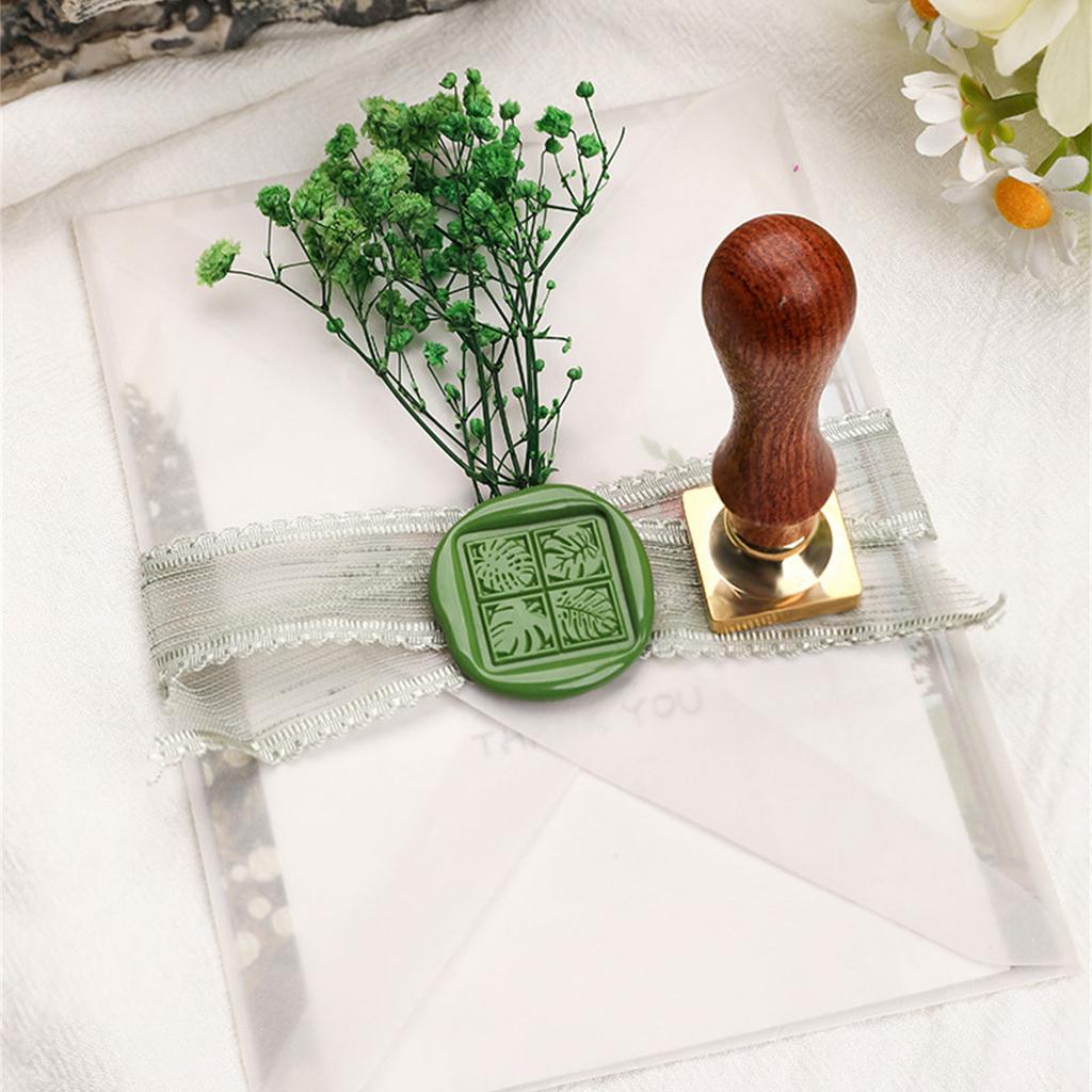 Plant Themed Seal Stamp Head Antique Embossed Sealing Stamp Head for Seal Envelope Invitation Decoration Scrapbooking
