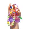 Fruit Pendant Keychain Colorful Beads Keychain Cute Transparent Fruit Bag Backpack Purse Charm Gift for Women Girls Teens