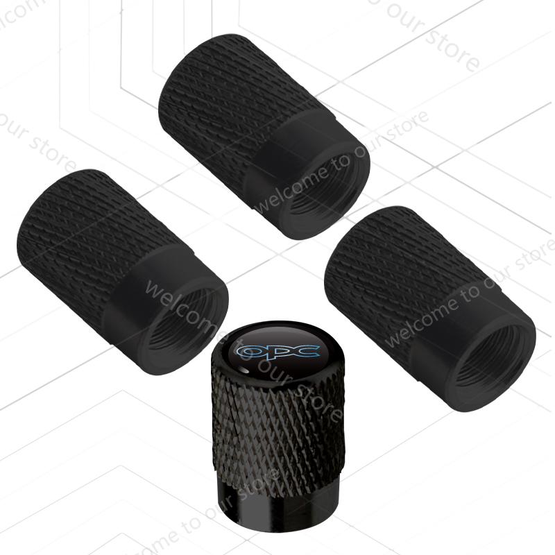 4Pcs/Set For OPC Line LOGO Badge Opel Corsa Ampera Astra Adam Mokka Vauxhall Vectra Car Wheel Tire Valve Caps Tyre Stem Covers
