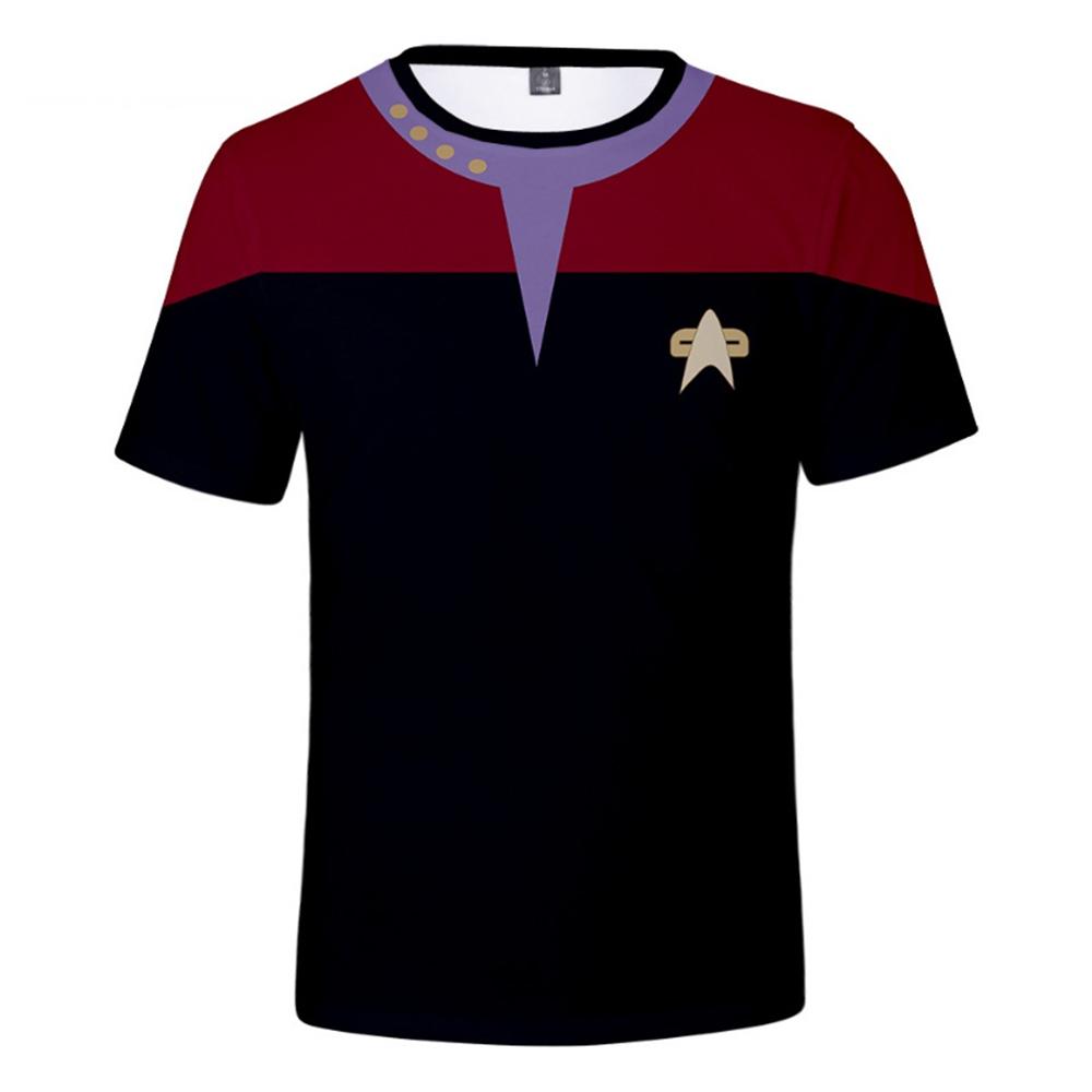 T-shirt da uomo estiva girocollo con stampa 3D
