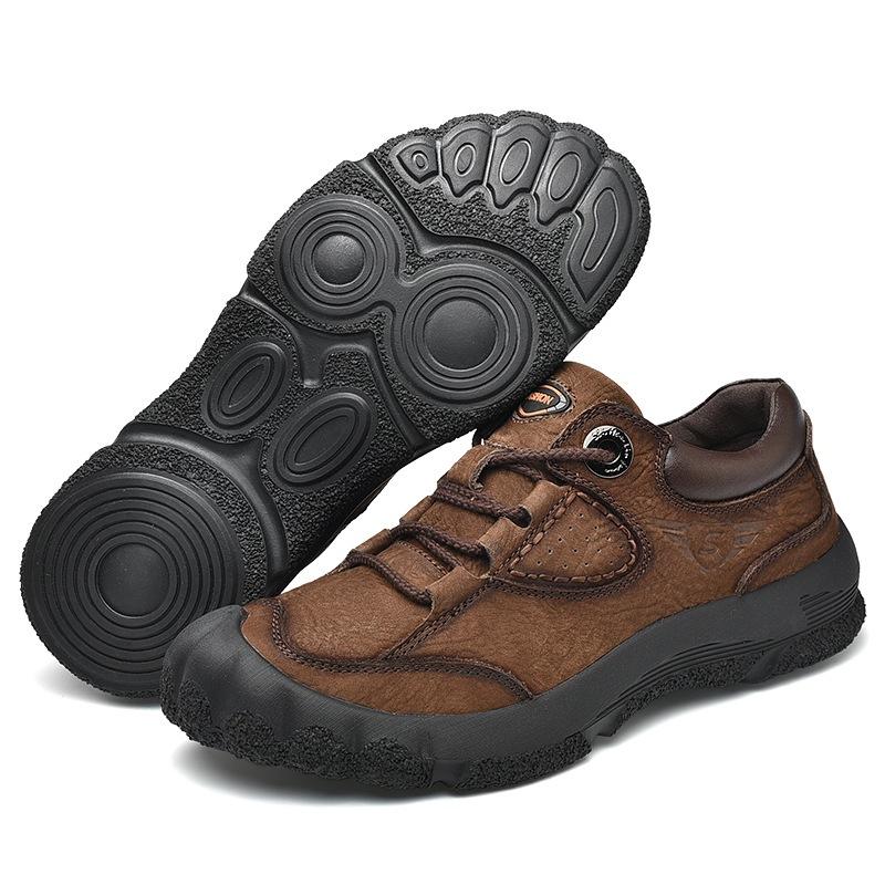 Neue Outdoor Camping Wanderschuhe Herren Echtleder Sportsneaker Mann Reise Freizeitschuhe Freizeit Walking Klettern Herrenfuß