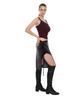 Too Much Tax Velour Midi Skirt Charcoal