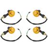 4pcs Motorcycle Direction Light 6 V Waterproof Amber Flasher Indicator Rear Lamps for Motorcycle Accessories (Colour: Yellow)