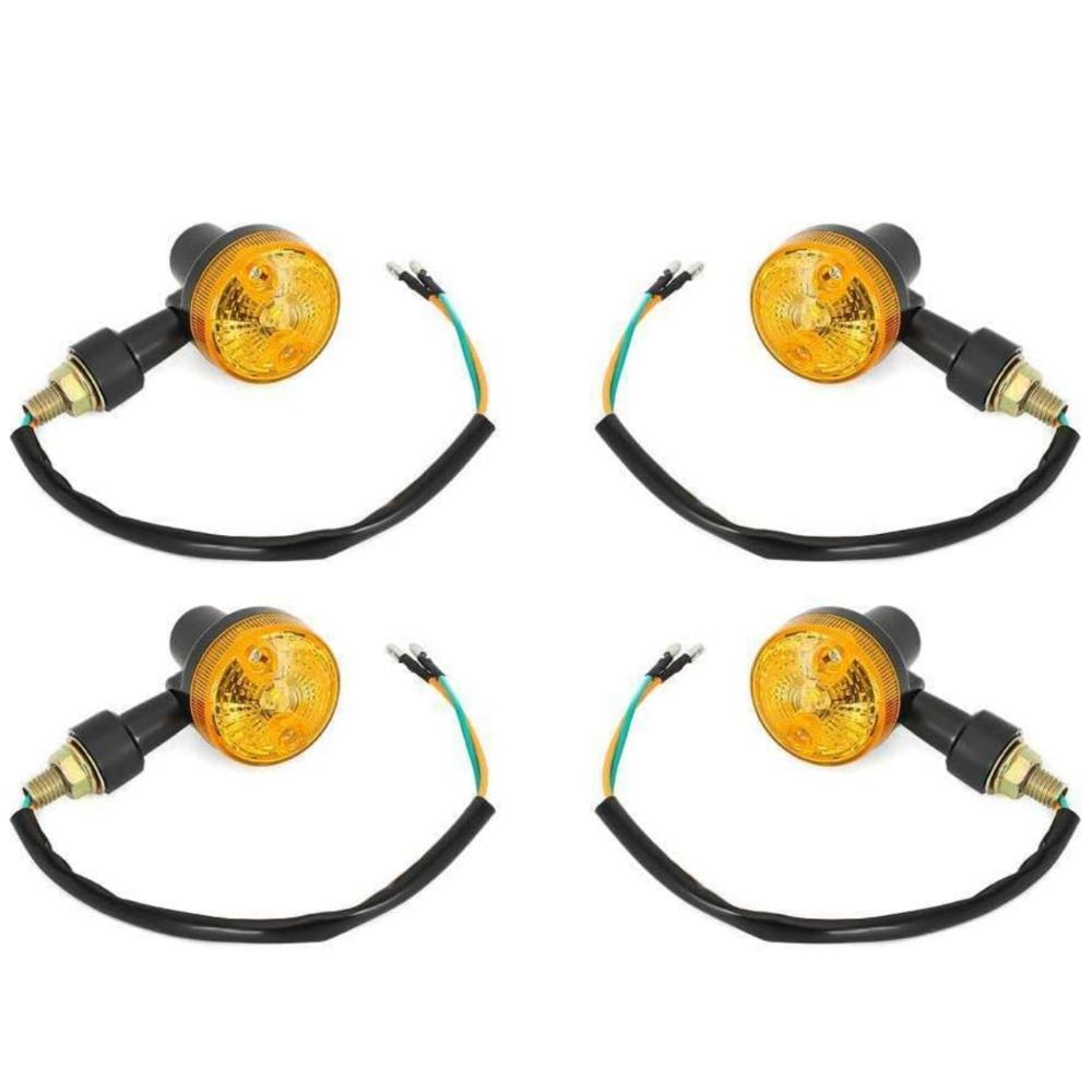 

4 шт. Мотоциклетный указатель поворота 6 В Водонепроницаемый Янтарный Мигающий Индикатор Задние Фонари для Мотоциклетных Аксессуаров (Цвет: желтый) Pack of 4