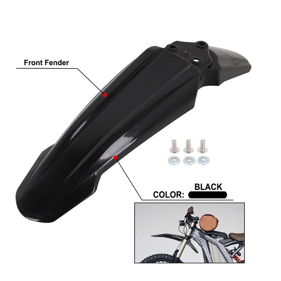 Motorcycle Black Front Fender Mudguard Cover Protect For Sur-Ron Quality Plastic
