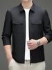2026 Men's Spring Lapel Zipper Jacket: Casual, Trendy, and Versatile for Middle-aged Dads