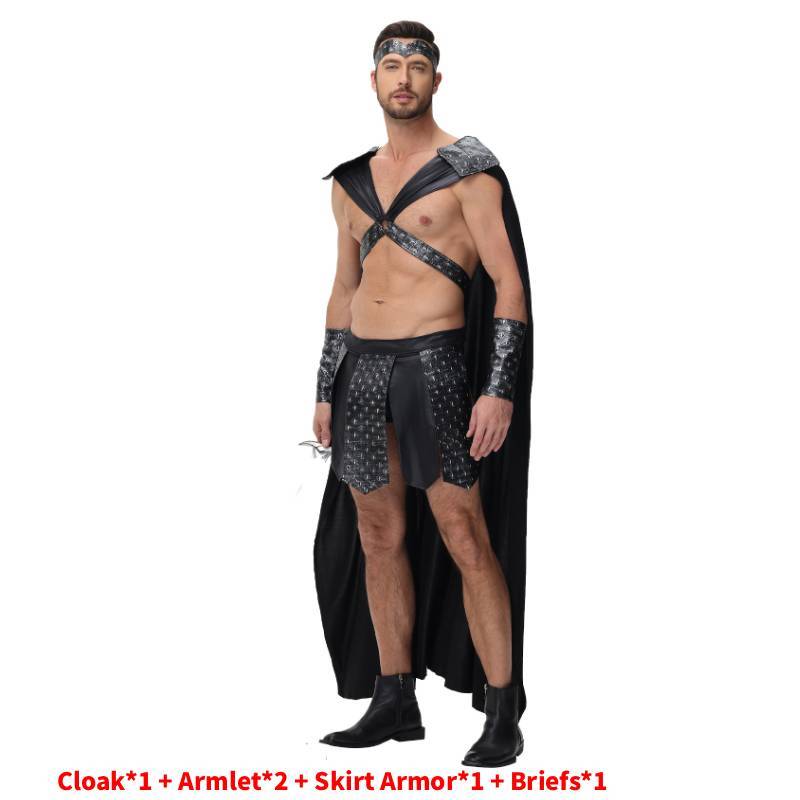 Medieval Roman Spartan Warrior Cosplay Costume With Polyester Fabric For Stage Performances