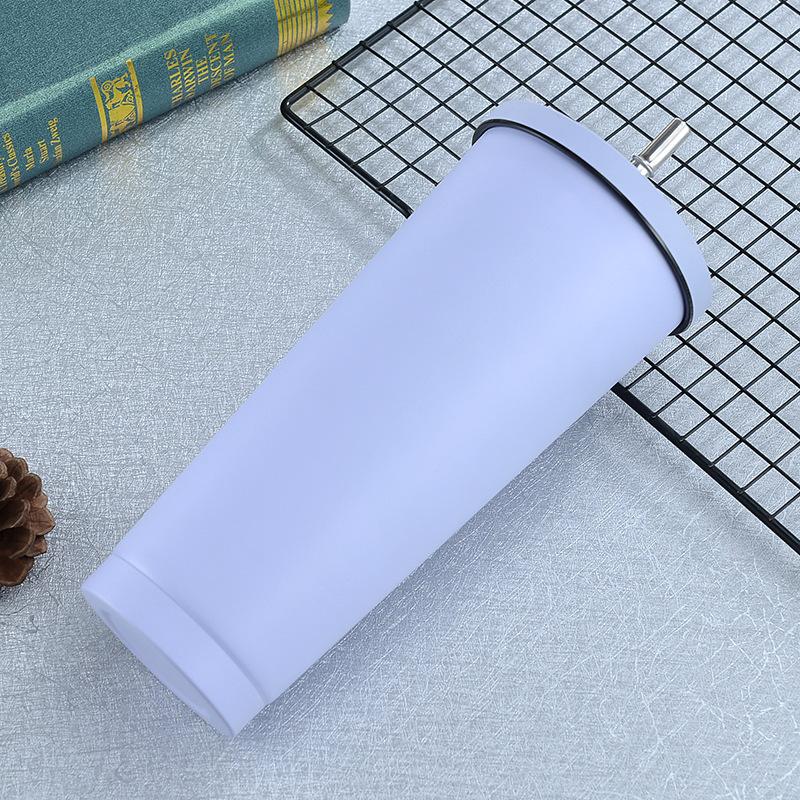 304 Stainless Steel Straw Cup Large Capacity Vacuum Coffee Cup Portable Car Cup Gift Thermos Cup