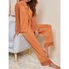 Women's Loungewear Red Lace Mesh Long-sleeved Trousers Two-piece Pajamas Women's.
