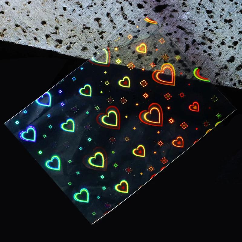 

1PC Laser Nail Stickers Holographic Sliders Stars Hearts 3D Transfer Decals DIY Tips Nail Art Decorations Manicure Accessories
