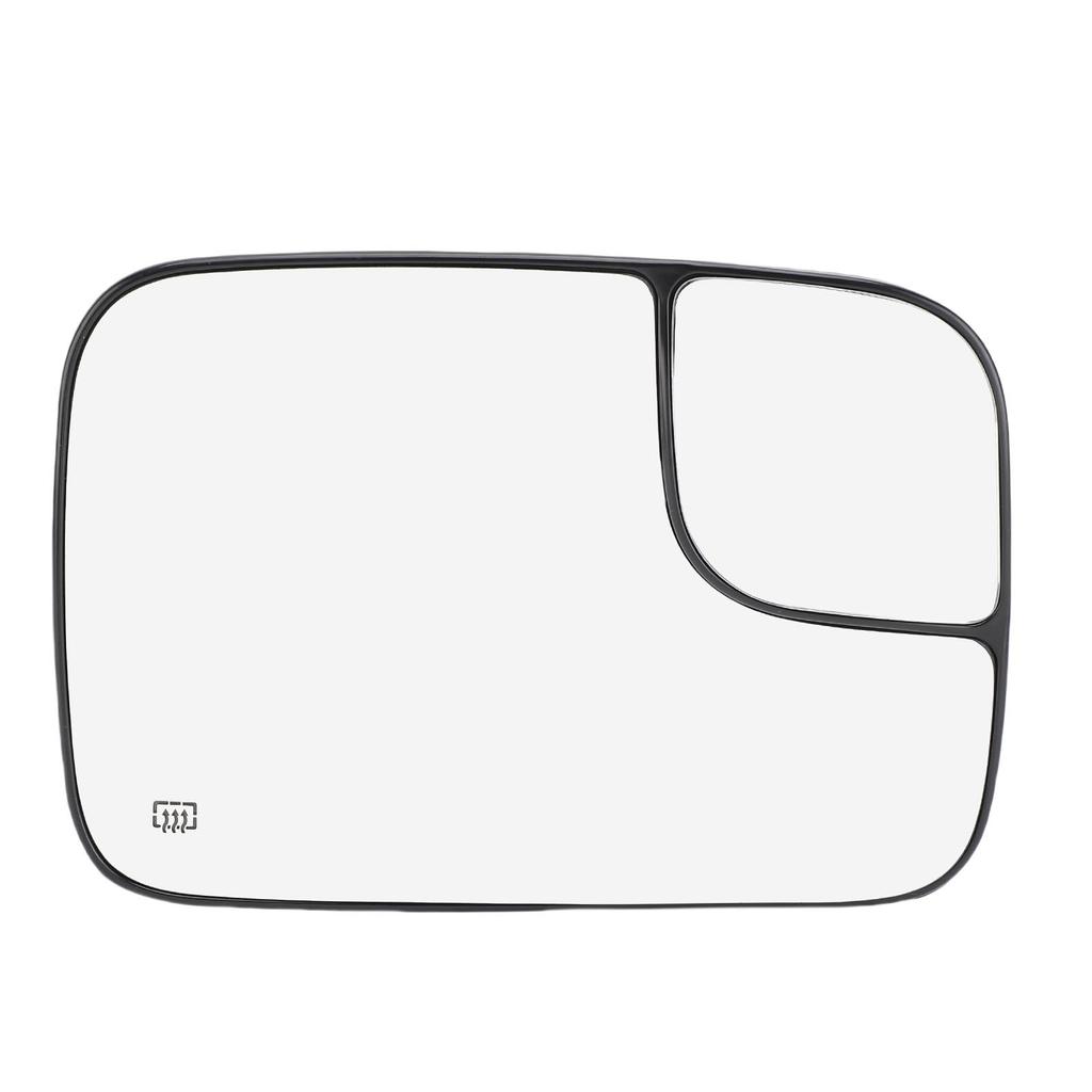Heated Convex Mirror Glass with Blind Spot Glass Side View Mirror Glass Lens Replacement for 1500 2500 3500 2002 2008