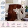Rindsleder Fellmuster Flanelldecke Warm Weich Halloween Weihnachten Sofa Warm Gemütlich Dekorative Deko Geschenk für Alle Jahreszeiten