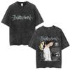 Washed Vintage Anime Death Note Ryuk Light Yagami L Lawliet Graphic T-shirt Men Casual Oversized T Shirt 90s Manga Retro Tshirt