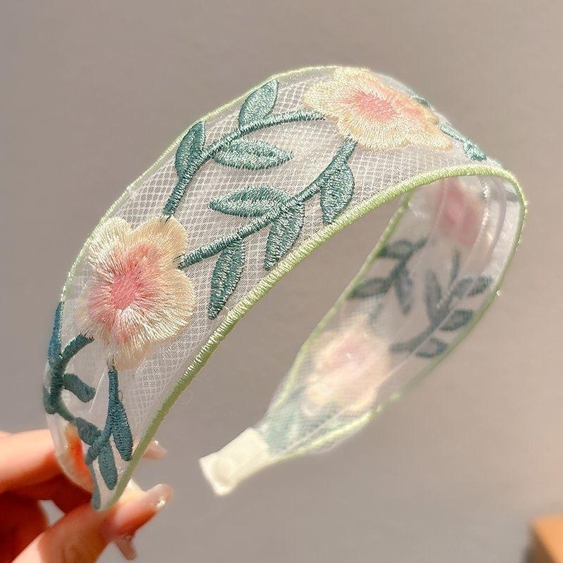 Chinese Ethnic Style Exquisite Embroidered Wing Accessorieide Edge Headband Shattered Bangs Hair Clip Sweet Elegant Style Matchs