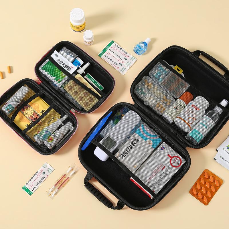 EVA Large Portable First Aid Kit - Hard Shell Emergency and Medical Travel Bag for Outdoor Use