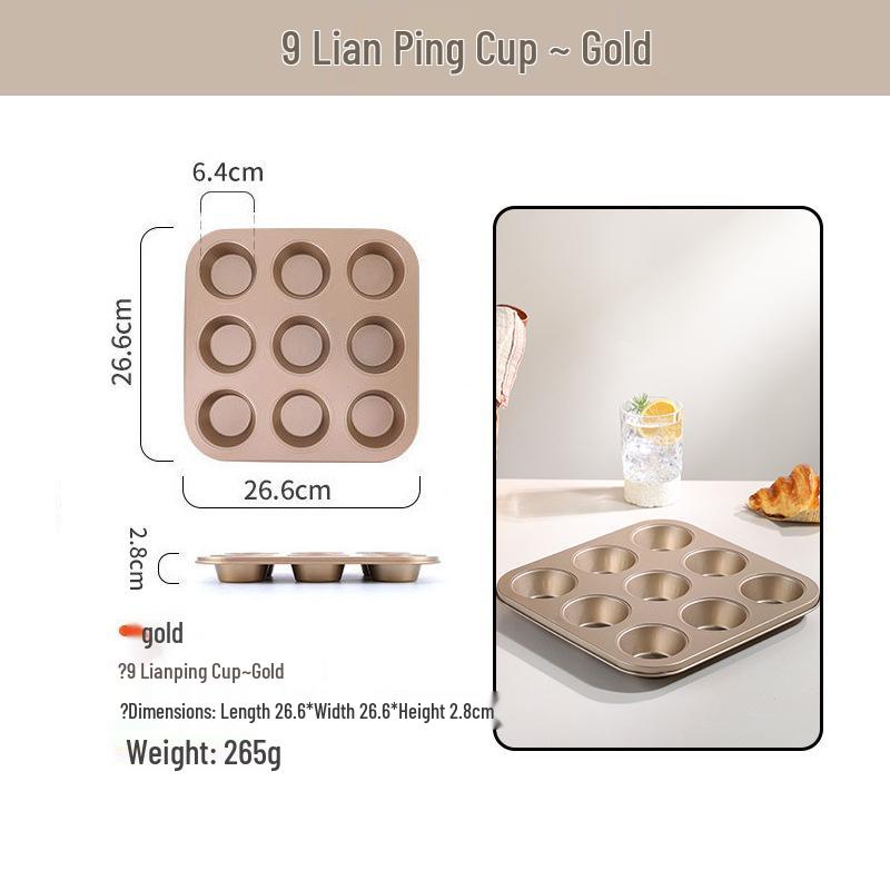 Non-stick Carbon Steel Muffin & Cake Mold (4/6/9/12 Cups)