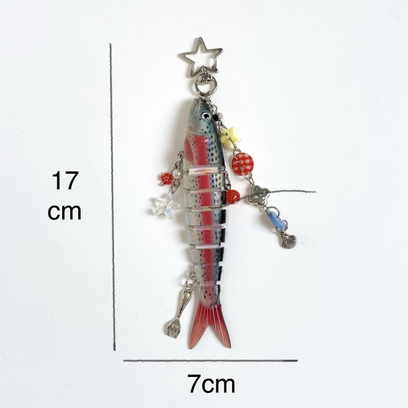 Exquisite Handmade Fish Keychain For Fishing Enthusiasts Souvenir Gifts Bag Pendant Decoration Jewelry Accessories
