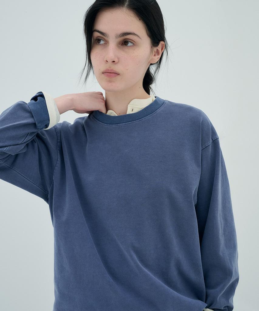 Jeonggamseutyudio Pigment Dyed Round Neck Long Sleeve_4 Color
