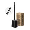 WIKHOSTAR Toilet Bowl Brush and Holder Bathroom Accessories Wall-Mounted Toilet Scrubber Silicone Bristles Deep Cleaning Tools