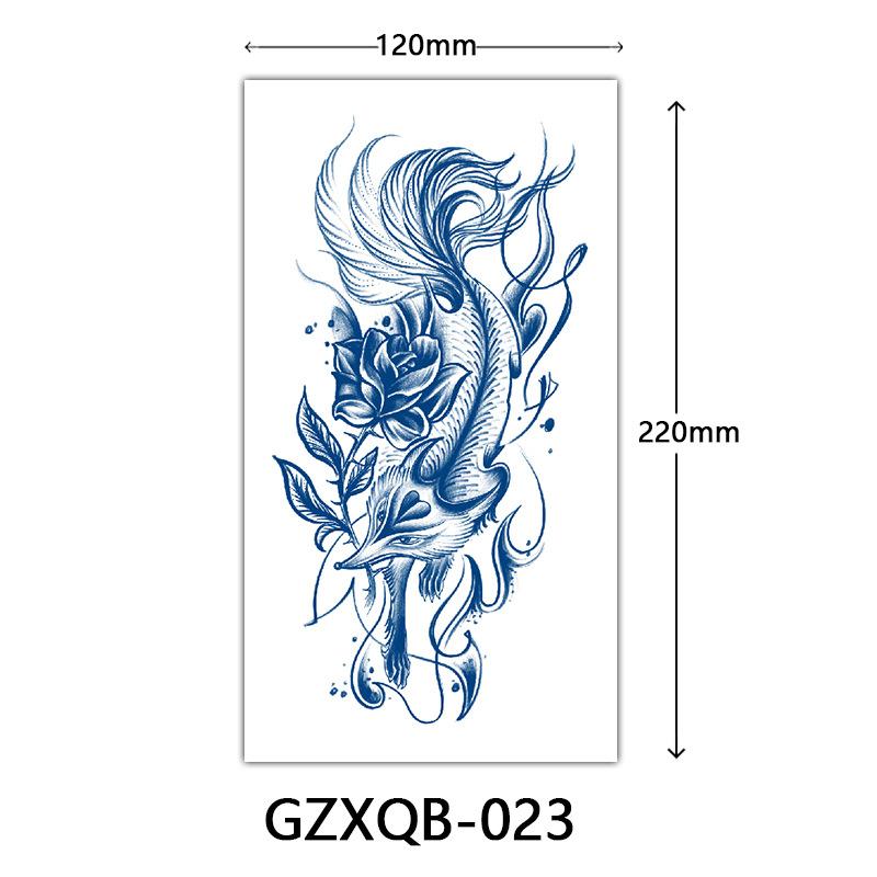 Herbal Half Arm Tattoo Stickers, Big Arm Juice Semi-Permanent Tattoo Stickers, Sweatproof Tattoo