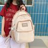 Schoolbag High-value dirt-resistant schoolbag Korean high-end women's backpack Large capacity simple solid color backpack Junior high school girl