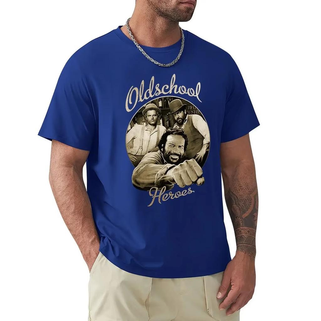 2025 Cartoon Graphic TShirts Cool Short Sleeve Clothing Streetwear T-Shirts Tee Tops Bud Spencer Old School T Shirts