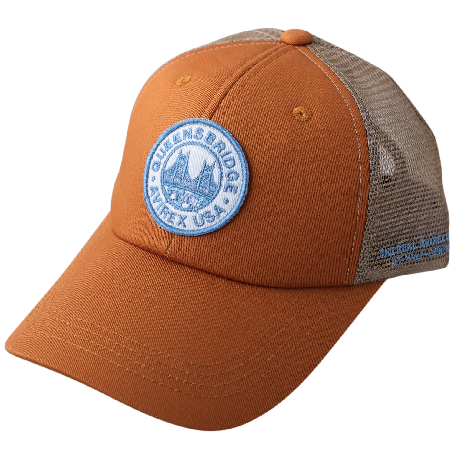 

Avirex Mesh Military American Casual Summer Baseball Varsity Beige 6-Panel Cap, Low-Profile Cap, Embroidered, Men s MA-1 Cap,